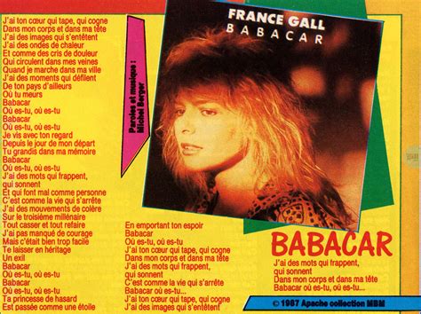 paroles de france gall babacar